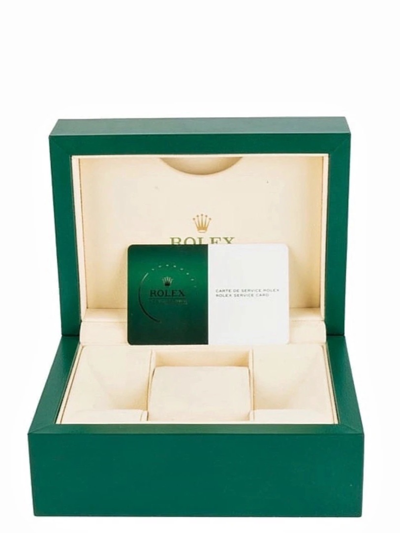 Rolex Large Wooden Presentation Watch Box Set Green  Cream